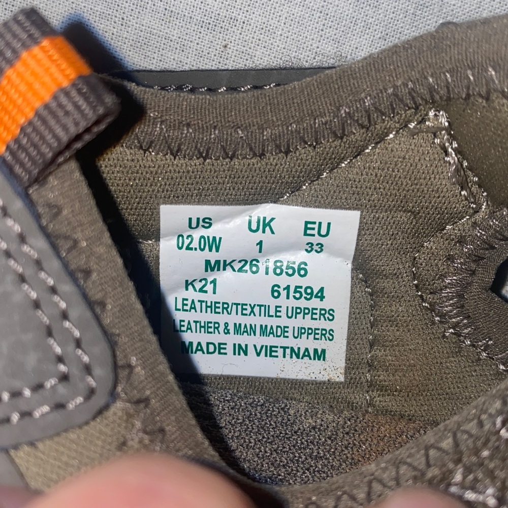 Merrell Kids Hydro H20 Hiker Sandal
- Gunsmike/Orange - Boys Size 2W - Picture 7 of 11